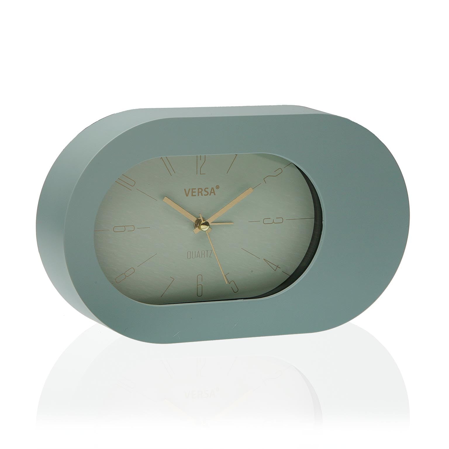 Sveglia Verde Menta Lancette Oro