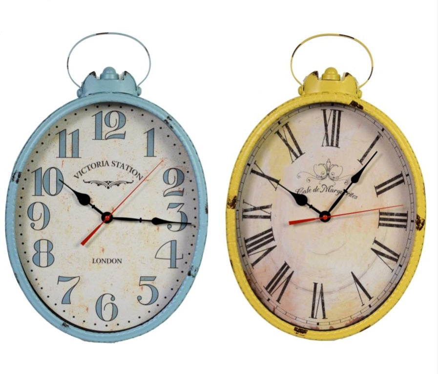 Orologio Metallo Ovale 30X6X46 Cm