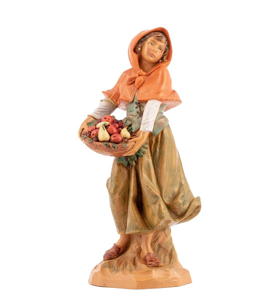 Pastorella Presepe Con Cesta Frutta 348 19 Cm