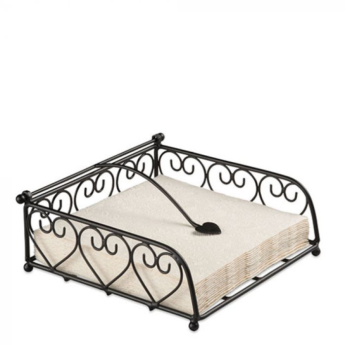 Portatovaglioli Heart Big Black