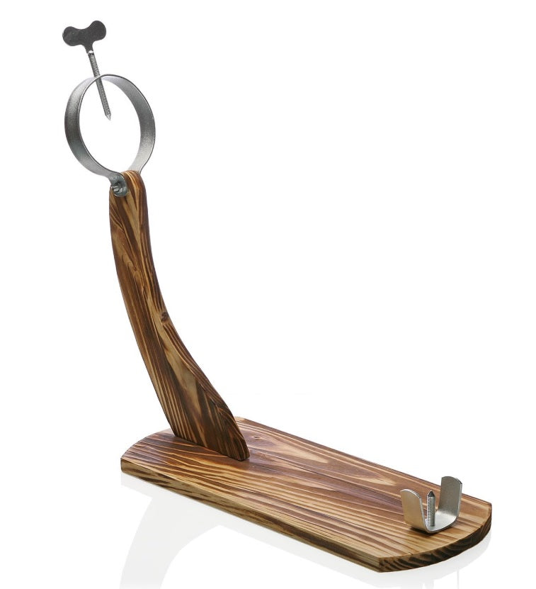 Porta Prosciutto Legno Acciaio Inox