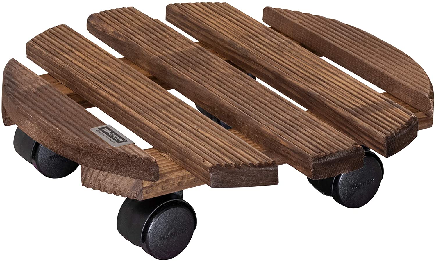 Carrello Per Piante Legno Conifere Palissandro D30 Cm 100 Kg
