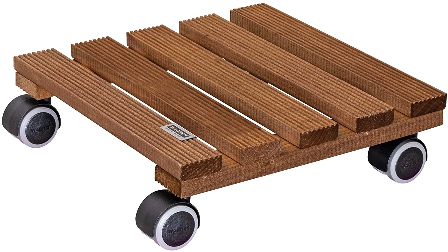 Carrello Per Piante Legno Palissandro 28X28 Cm 100 Kg