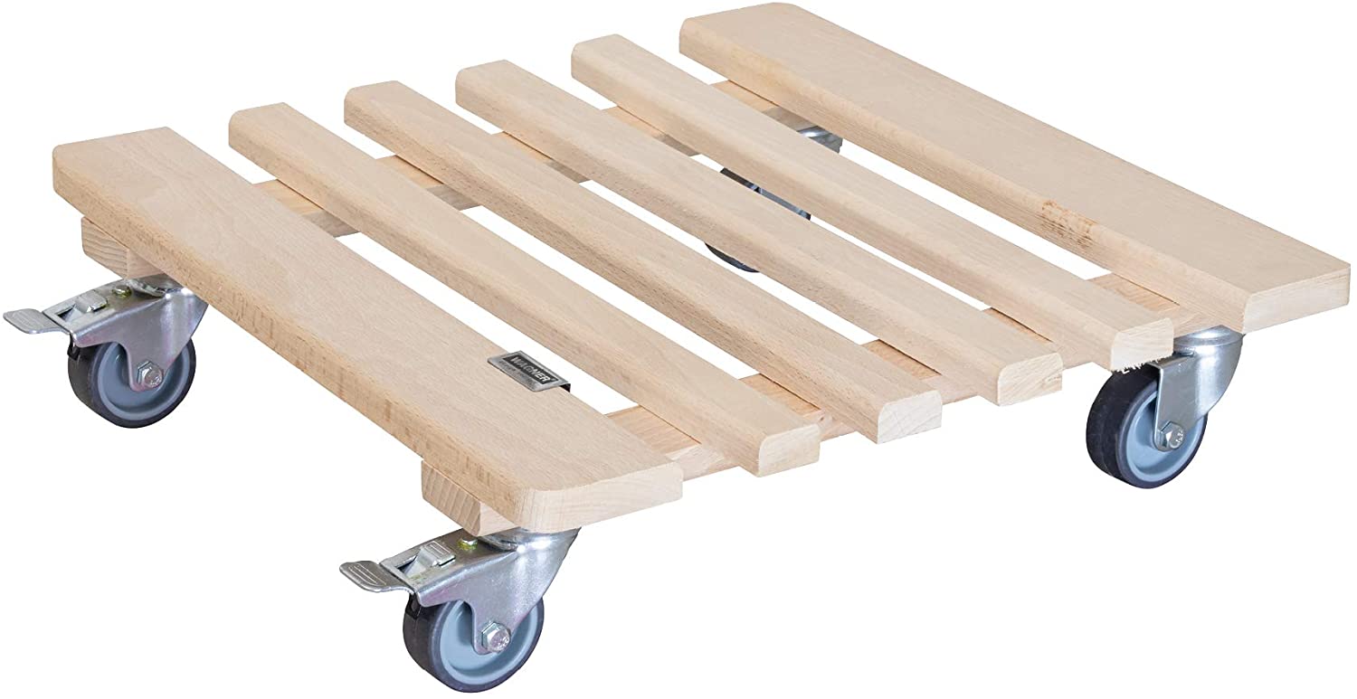 Carrello Per Piante Legno Faggio 38X38 Cm 200 Kg