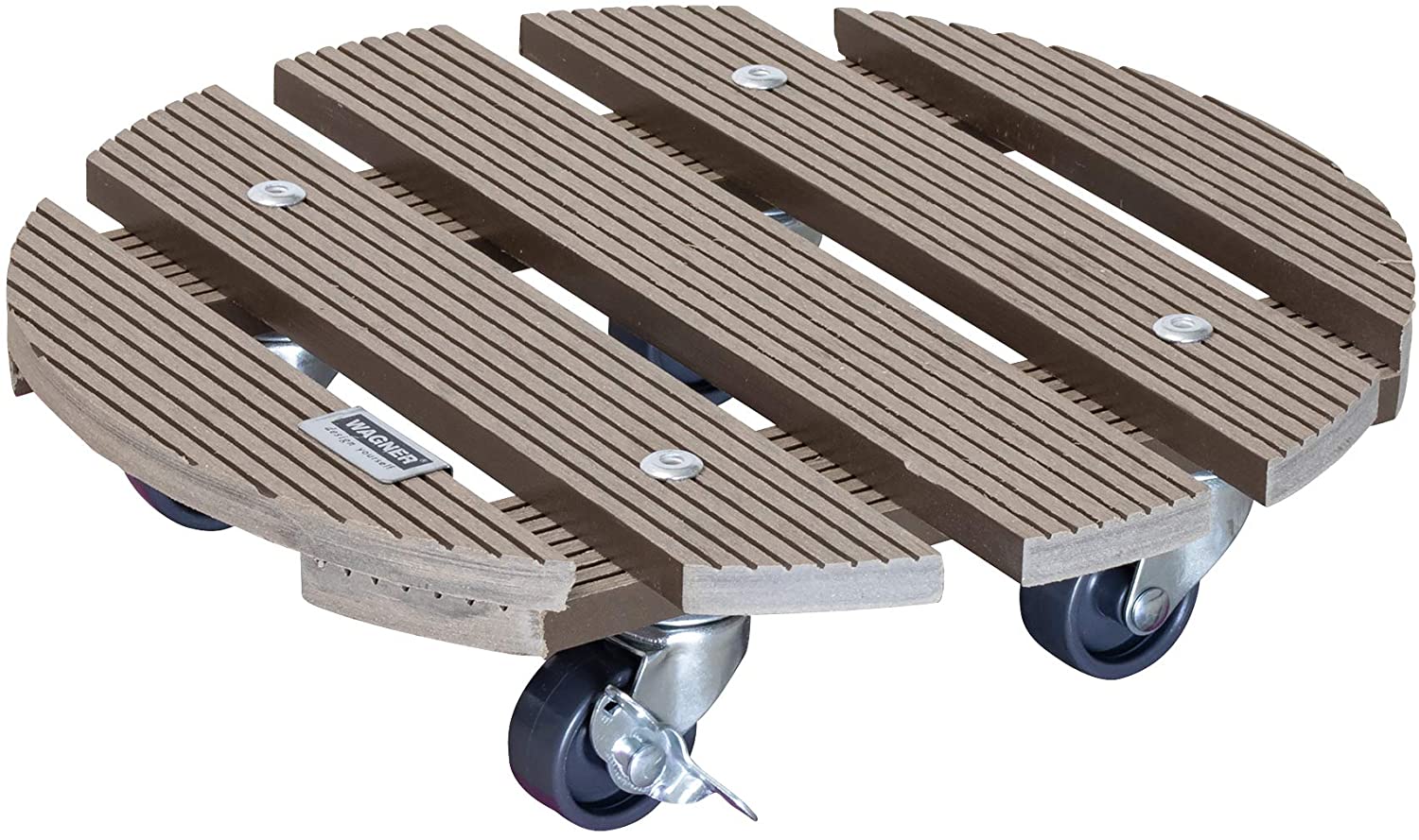 Carrello Per Piante Legno Plastica Composito Taupe D29 Cm 100 Kg