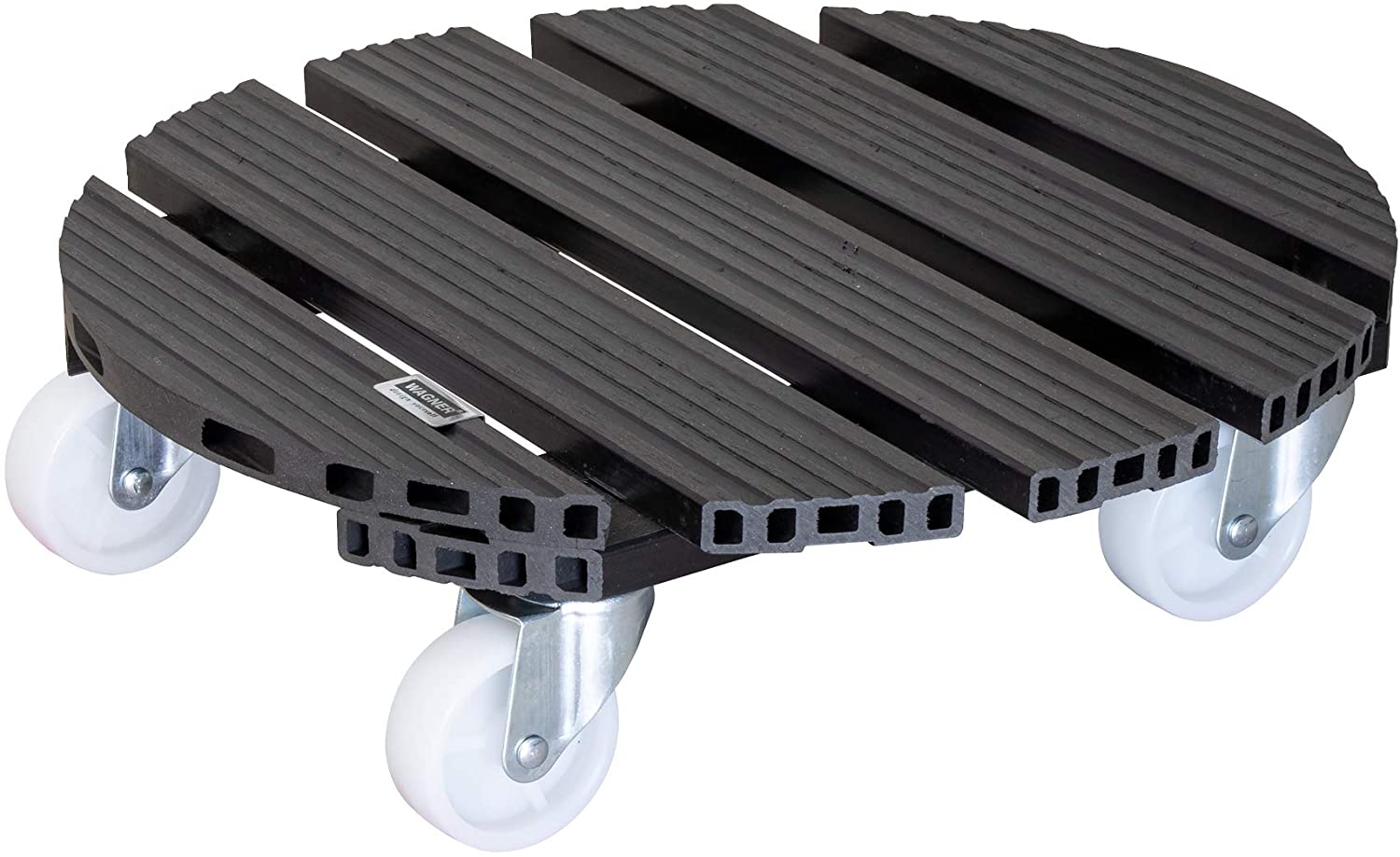 Carrello Per Piante Legno Plastica Composito Antracite D38,5 Cm 150 Kg