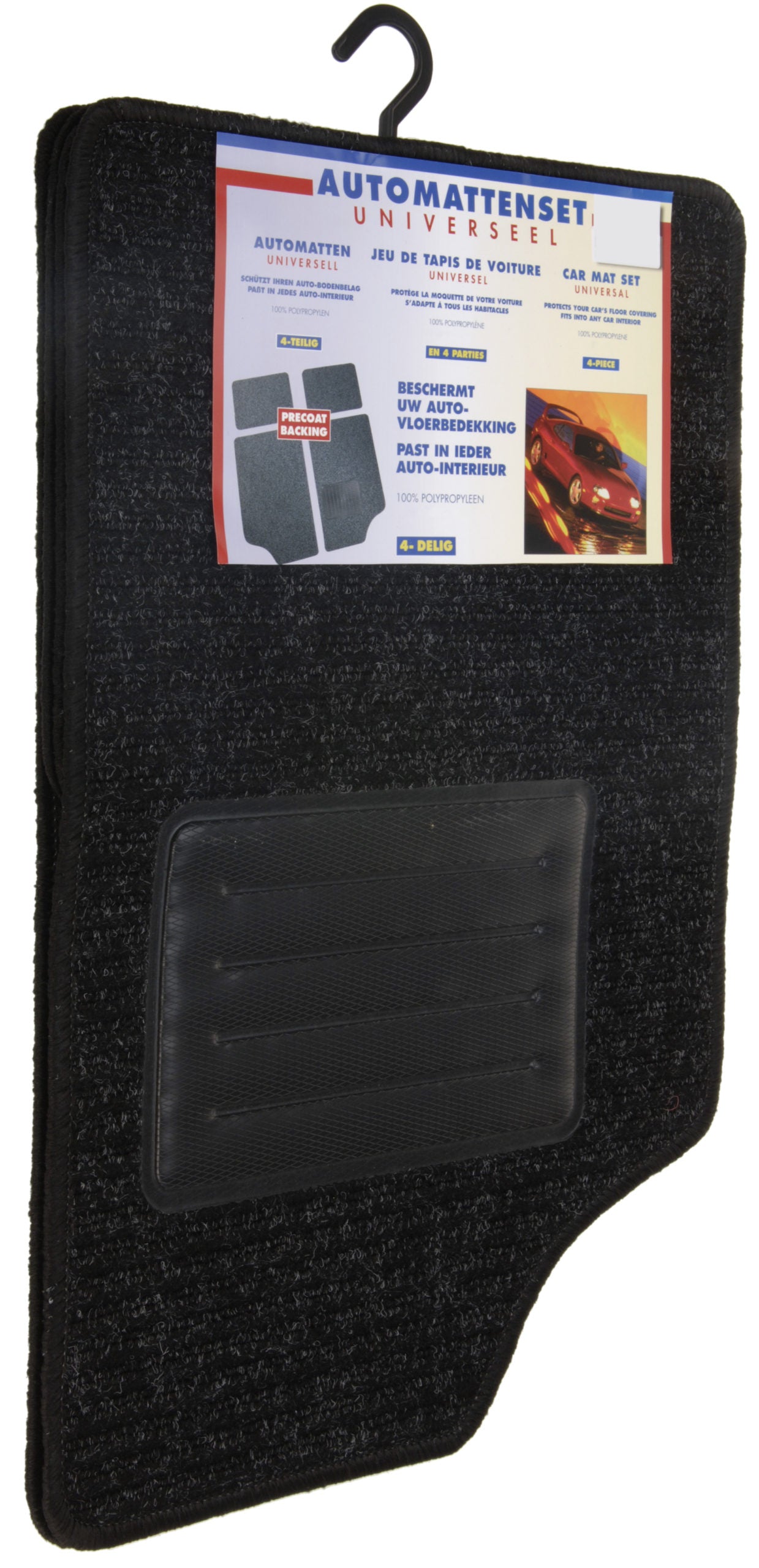 Set 4 Tappetini Auto Neri