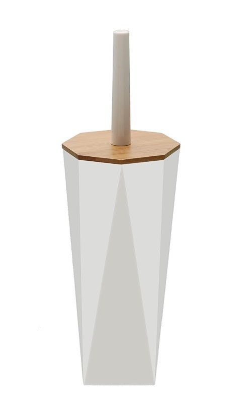 Portascopino Bianco E Legno