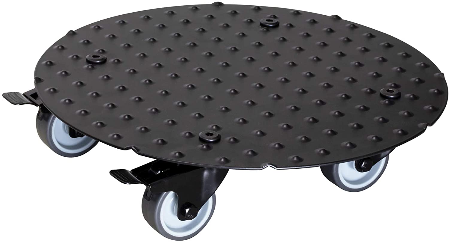 Carrello Per Piante Alluminio Nero Punti D30 Cm 150 Kg
