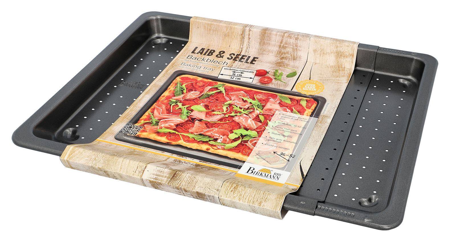 Teglia Da Forno Forata Allungabile 36-52 Cm