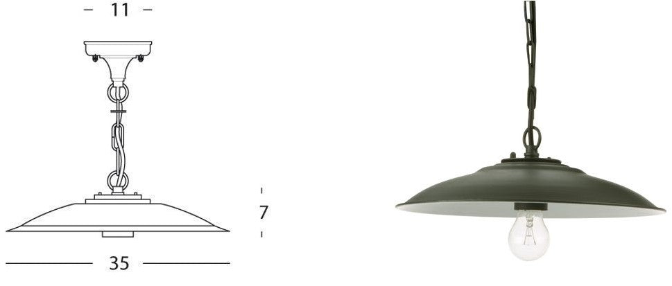 Sospensione Grande Piatto Antico