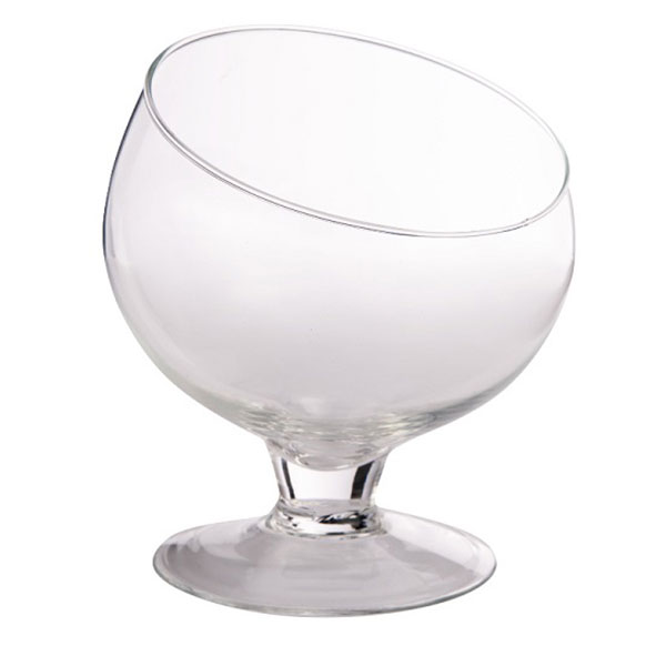 Vaso Vetro Obliquo Con Base D 15X14 Cm