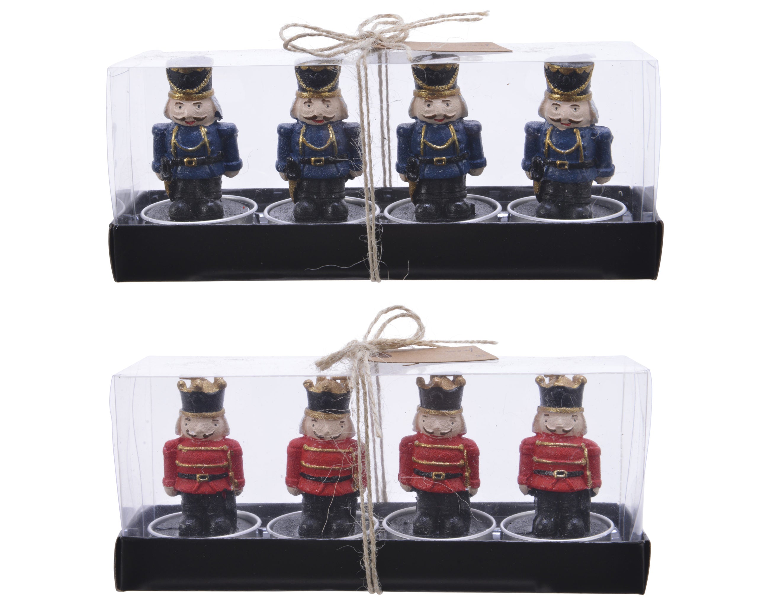 Set 4 Tealight Soldatini decorativi candele natalizie 4x5 cm in confezione regalo - DeMatteis.it