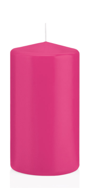 Candela Cilindrica 6X12 Cm Rosa