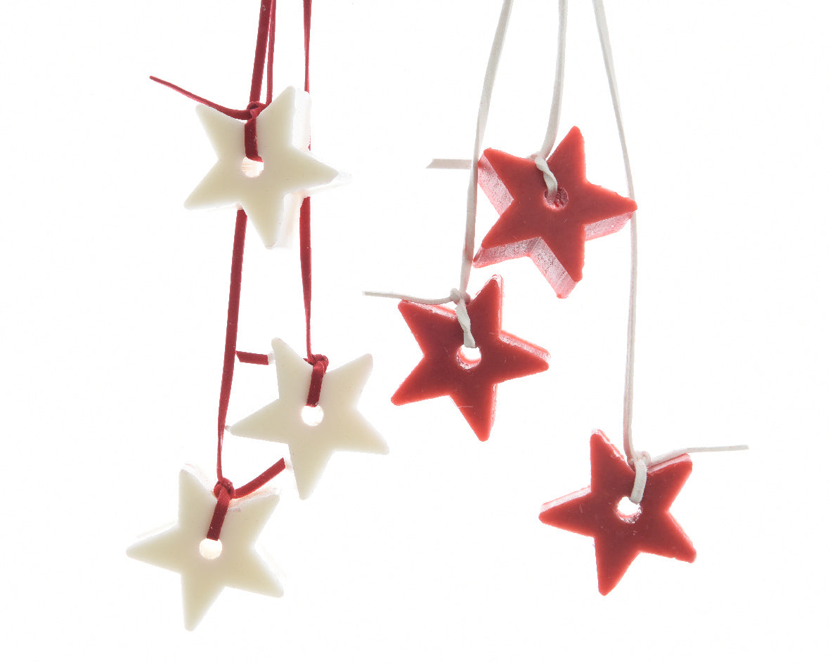Pendente Sapone Stella 29 cm decorativo con nastro per appendere formato da 3 stelle in sapone - DeMatteis.it