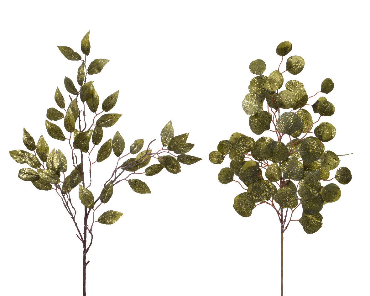 Ramo foglie artificiali moss green 72 cm per decorazioni e composizioni floreali - DeMatteis.it