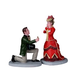 The Proposal Set Of 2 Lemax set decorativo natalizio con figurine per presepe e villaggi tematici - DeMatteis.it
