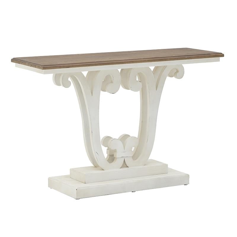 Tavolo Console Bianco Natural 120X40X78 Cm