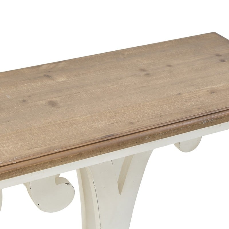 Tavolo Console Bianco Natural 120X40X78 Cm
