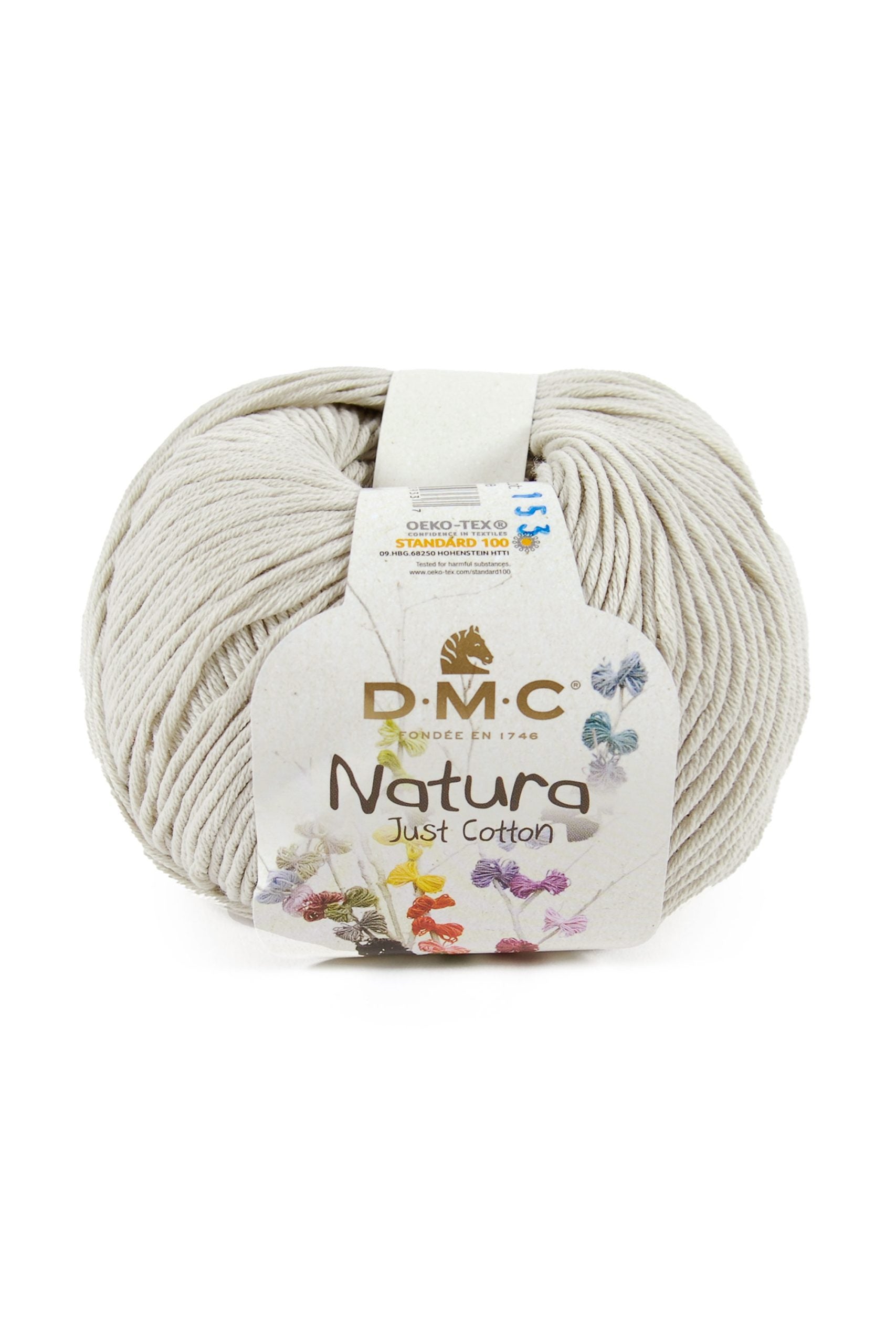 Cotone Dmc Natura Just Cotton Colore N03: Matassa di filato in fibra naturale di cotone, ideale per realizzare a mano lavorazioni all'uncinetto o a maglia di abbigliamento e accessori. | Dematteis.it