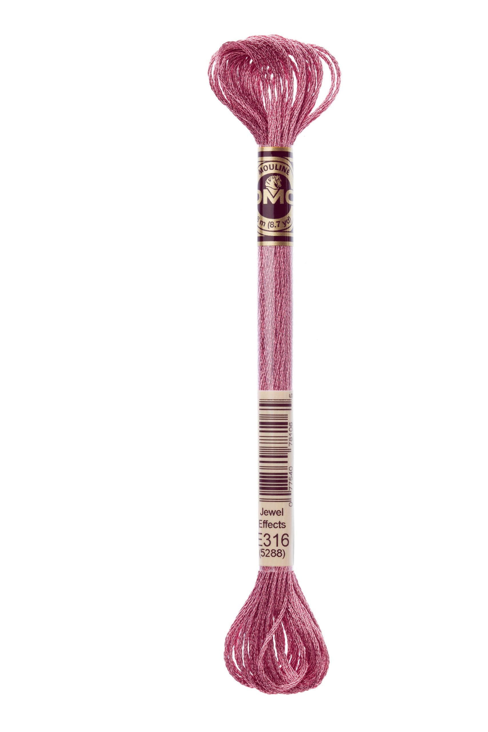 Cotone Dmc Mouline Effet Lumiere Colore E316: Filo di cotone colorato con effetto luminoso, ideale per realizzare progetti di ricamo e uncinetto. | Dematteis.it