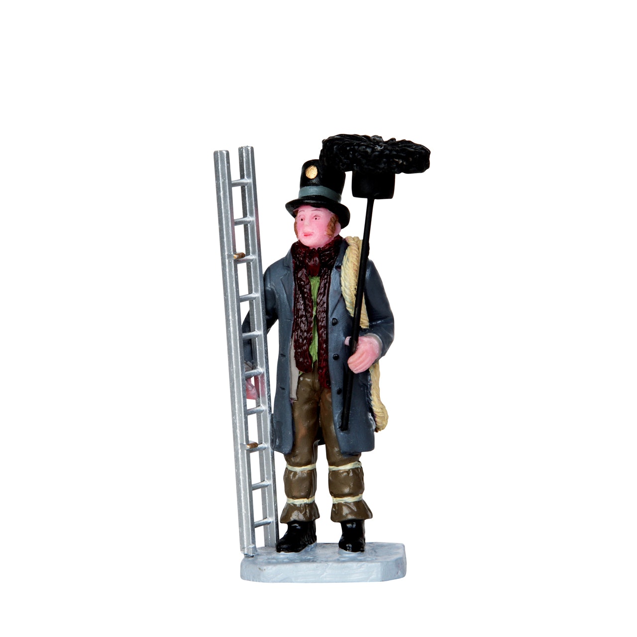 Chimney Sweep Lemax figurina decorativa spazzacamino per villaggio natalizio con scala e attrezzi - DeMatteis.it