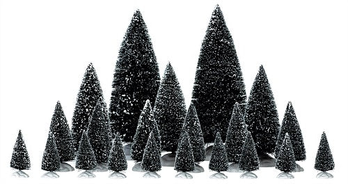Pine Trees Assorted Set Of 21 Lemax per decorazioni natalizie e villaggi in miniatura - DeMatteis.it