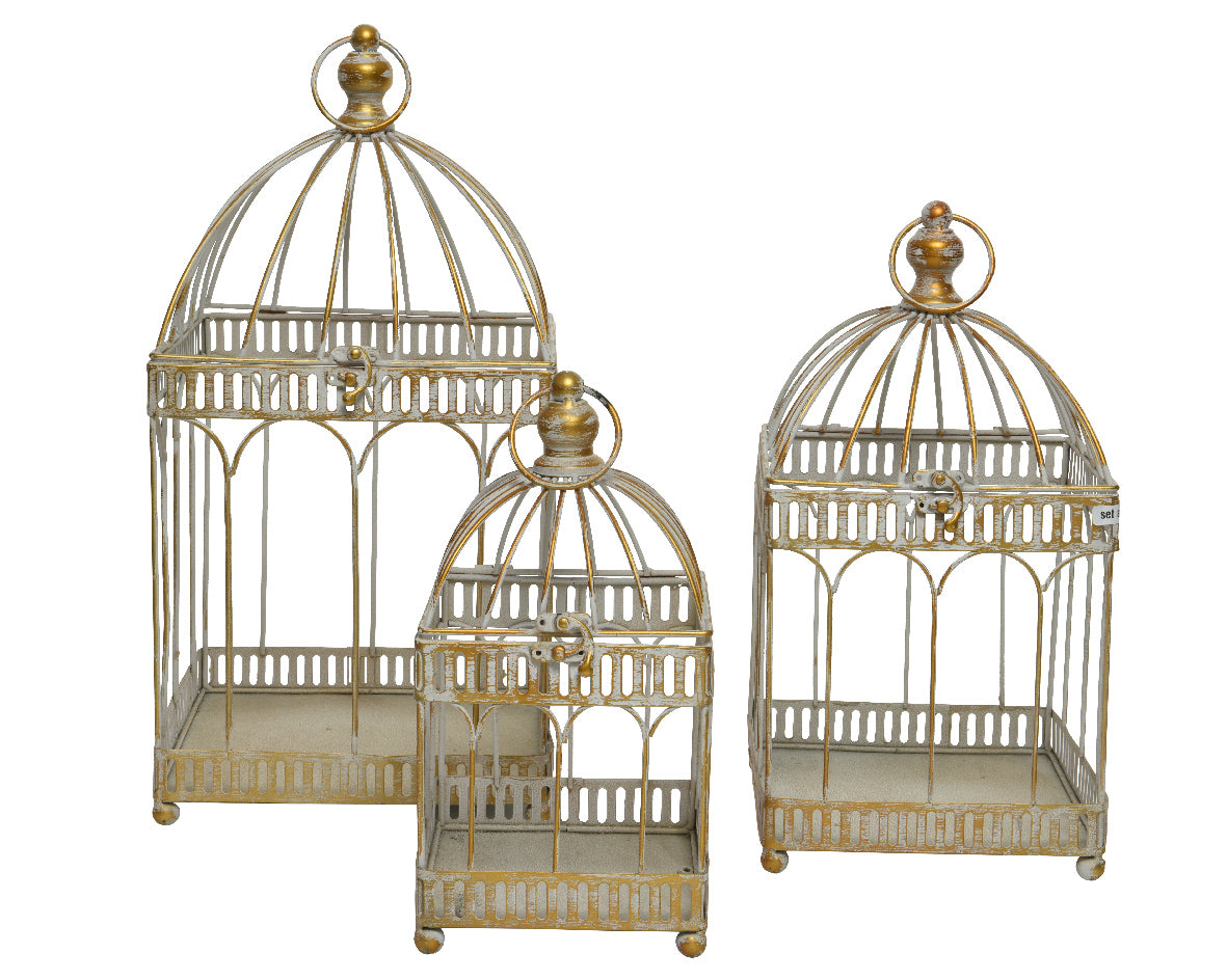 Gabietta Metallo Finitura Oro Spazzolato 14X14X29 Cm