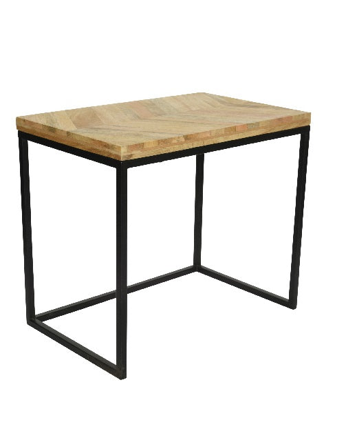 Tavolino Legno E Ferro 50X32X43 Cm