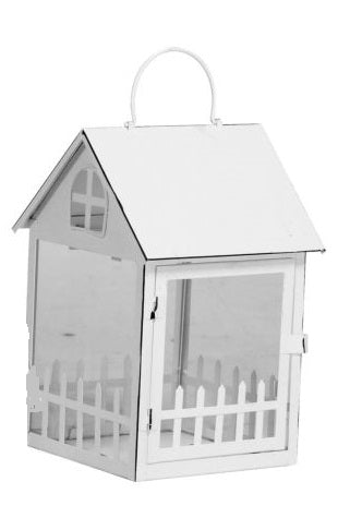 Lanterna Casetta 25X24X39 Cm Bianco