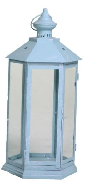 Lanterna Esagonale Turchese 34X28X69