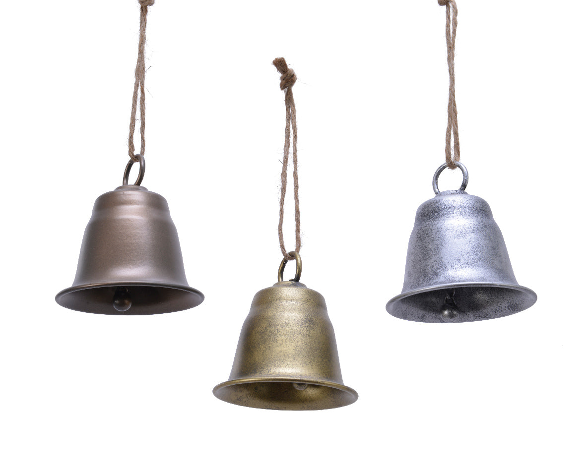 Pendente Campanella 8 x 8 cm decorativa con cordino per appendere, oggetto artigianale tradizionale italiano - DeMatteis.it