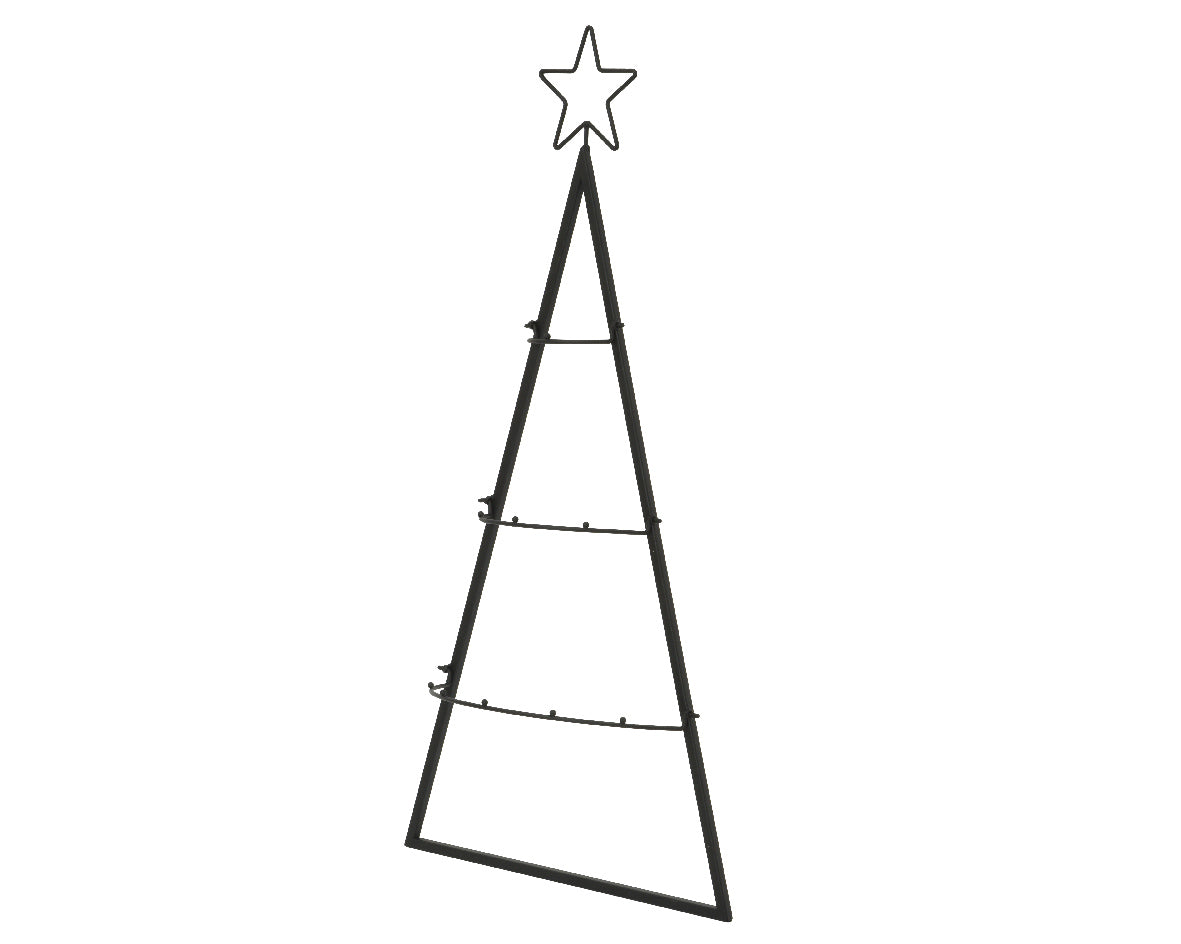 Supporto con ganci forma albero 40x80 cm per appendere decorazioni natalizie - DeMatteis.it