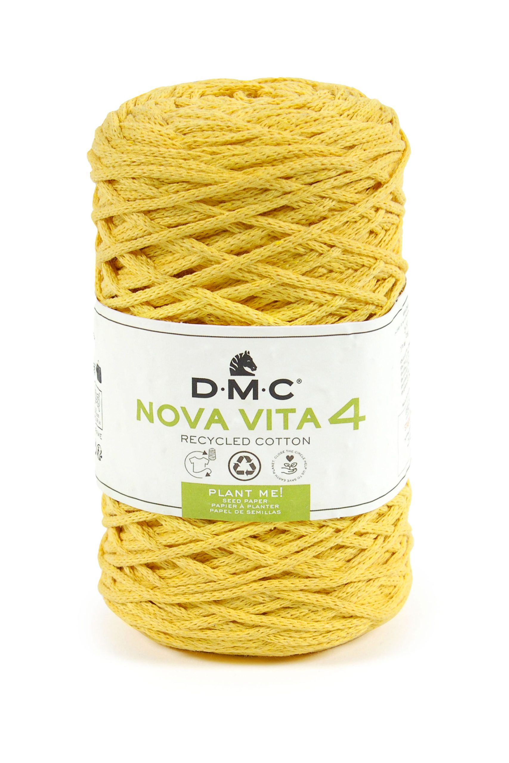 Cotone Dmc Nova Vita 4 Recycled Cotton Colore 09: Filo di cotone riciclato, morbido e resistente, disponibile in una vasta gamma di vivaci tonalità per realizzare progetti di artigianato creativo. | Dematteis.it