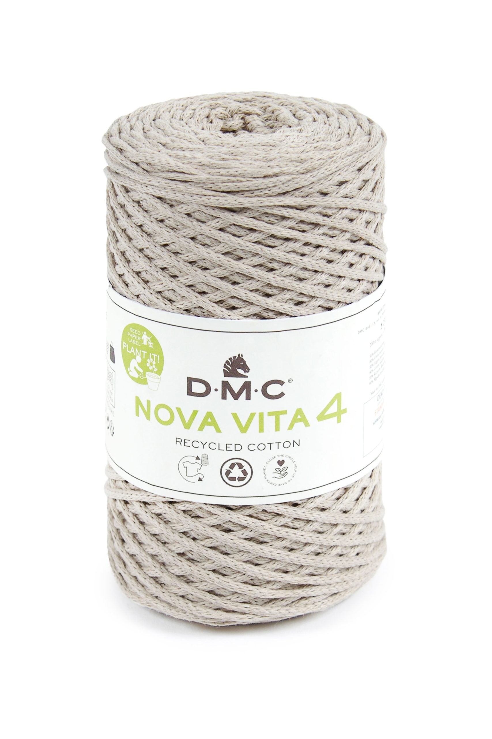 Cotone Dmc Nova Vita 4 Recycled Cotton Colore 131: Matassa di cotone riciclato dalla morbida consistenza, ideale per realizzare lavorazioni all'uncinetto o a maglia. | Dematteis.it