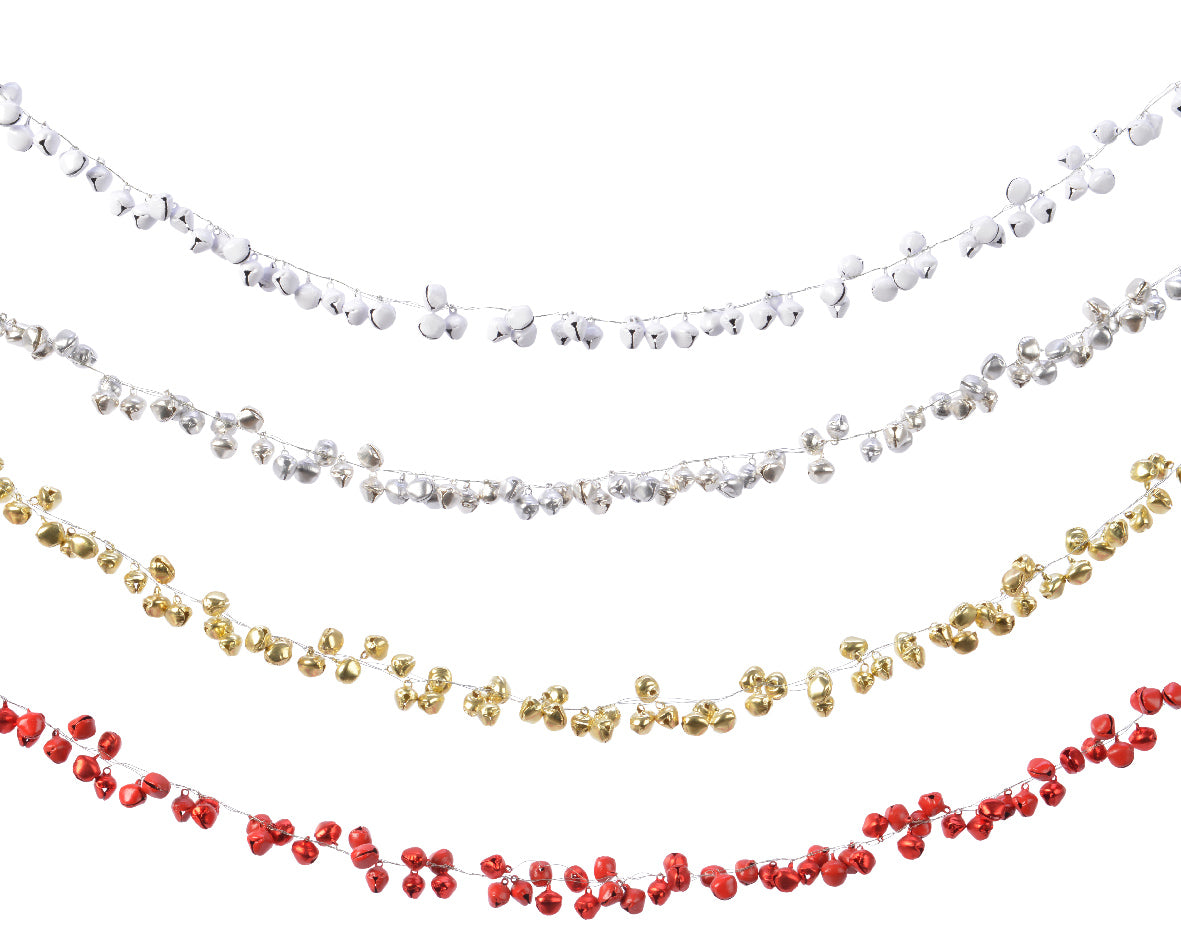 Ghirlanda Gingle in metallo da 120 cm per decorazioni natalizie con campanellini - DeMatteis.it