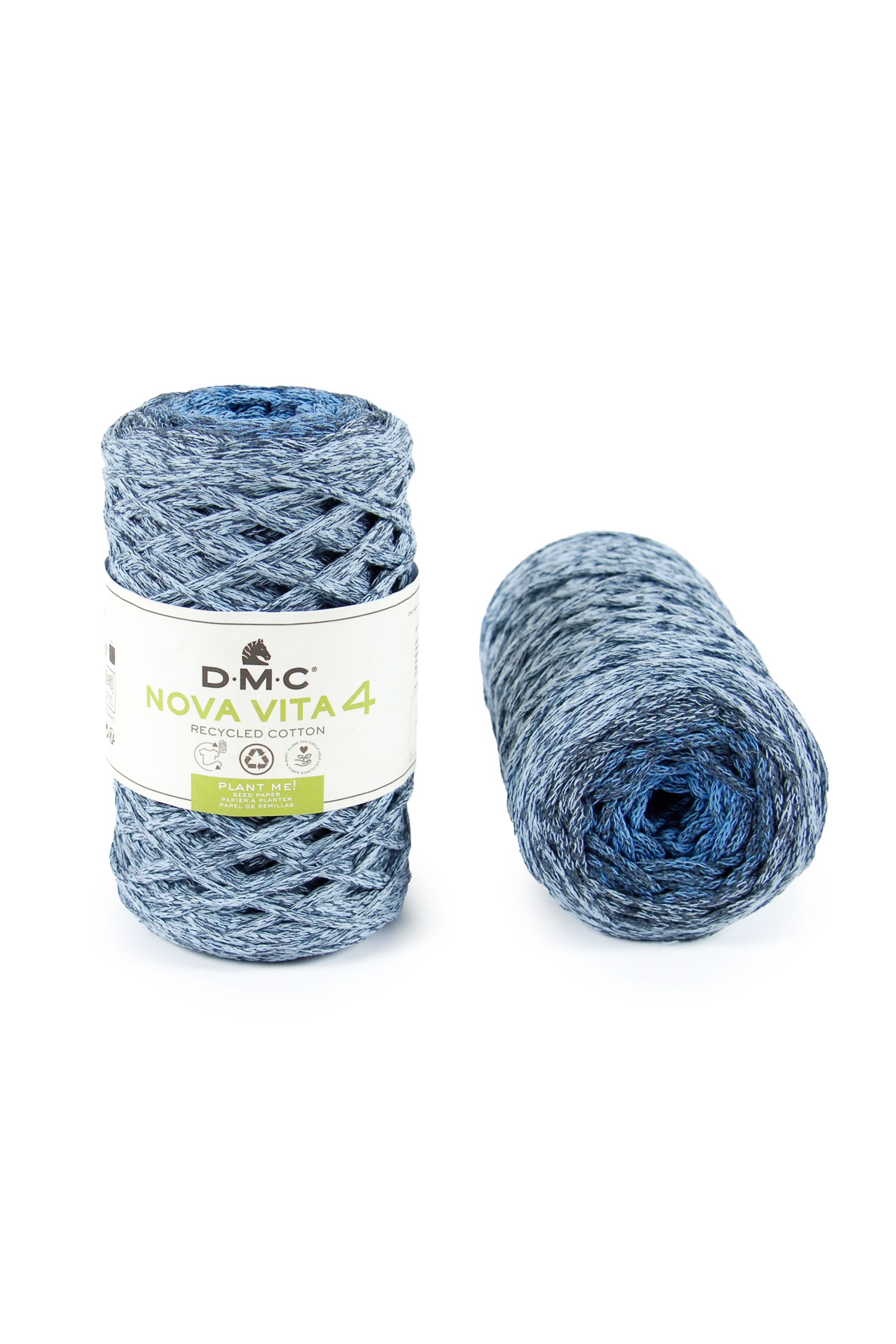 Cotone Dmc Nova Vita 4 Recycled Cotton Colore 177: Filato realizzato con cotone riciclato, ideale per progetti di tessitura e lavorazione a maglia dal risultato ecologico e sostenibile. | Dematteis.it