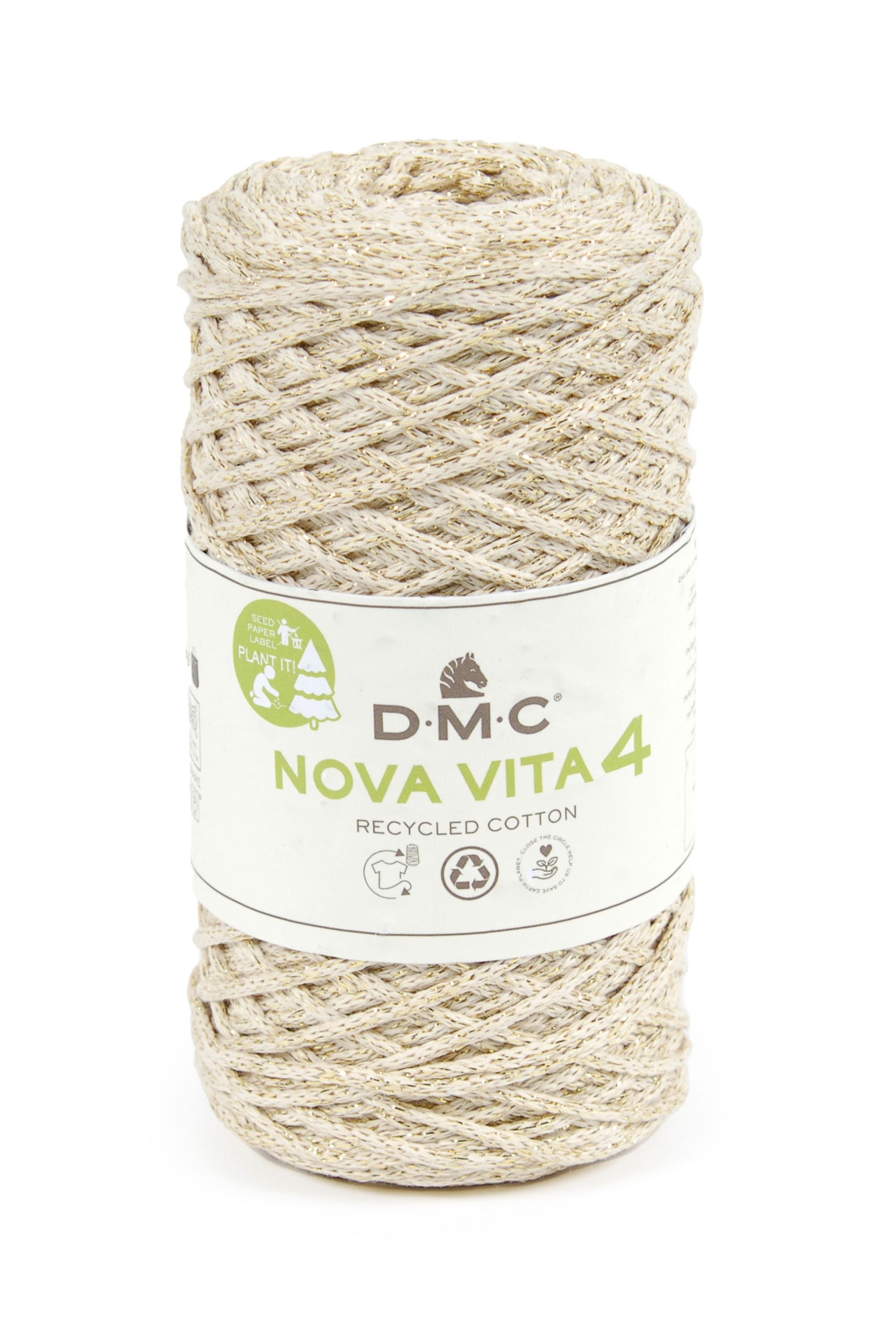 Cotone Dmc Nova Vita 4 Metallic Effects Colore 03: Morbido filato in cotone con eleganti riflessi metallici, ideale per progetti creativi di maglieria e uncinetto. | Dematteis.it