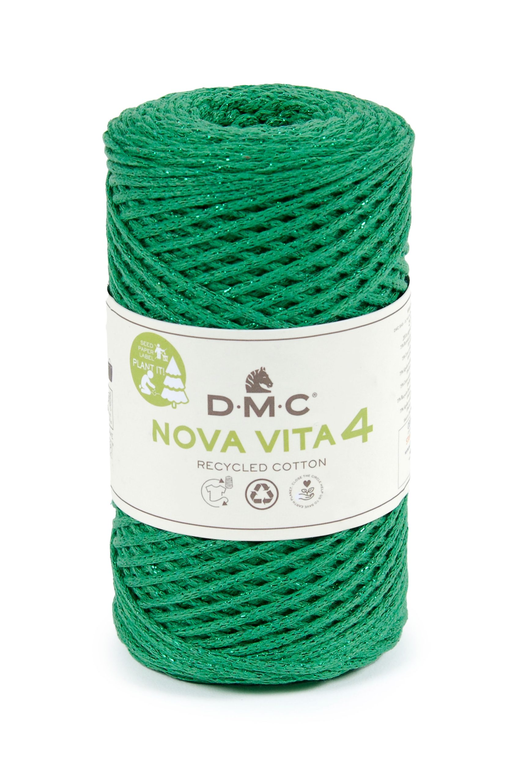 Cotone Dmc Nova Vita 4 Metallic Effects Colore 08: Filato in cotone con effetti metallici che conferisce brillantezza e lucentezza ai lavori a maglia e uncinetto. | Dematteis.it