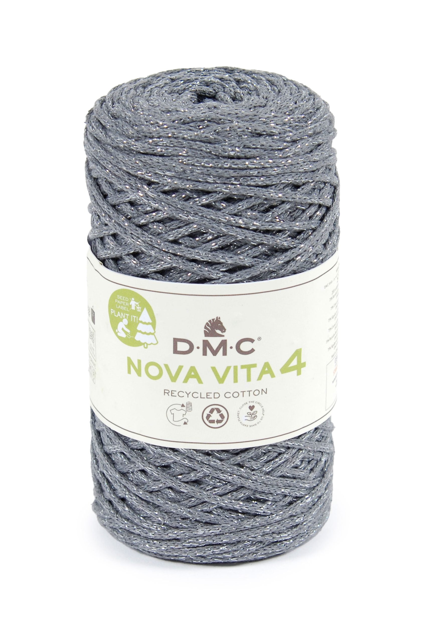 Cotone Dmc Nova Vita 4 Metallic Effects Colore 12: Filato in cotone con effetti metallici disponibile in una gamma di colori vivaci e luminosi, ideale per progetti creativi e lavori a maglia o uncinetto. | Dematteis.it