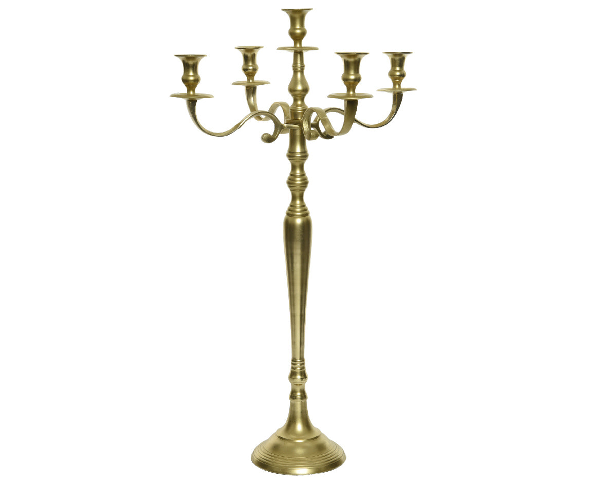 Candelabro Alluminio Finitura Oro 45X45X103 Cm