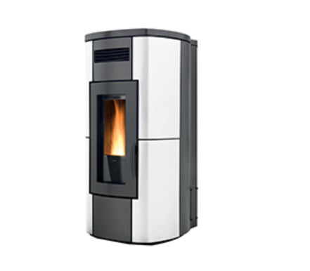 Ravelli stufa a pellet HRV 200 Touch ceramica per riscaldamento domestico con pannello touch - DeMatteis.it