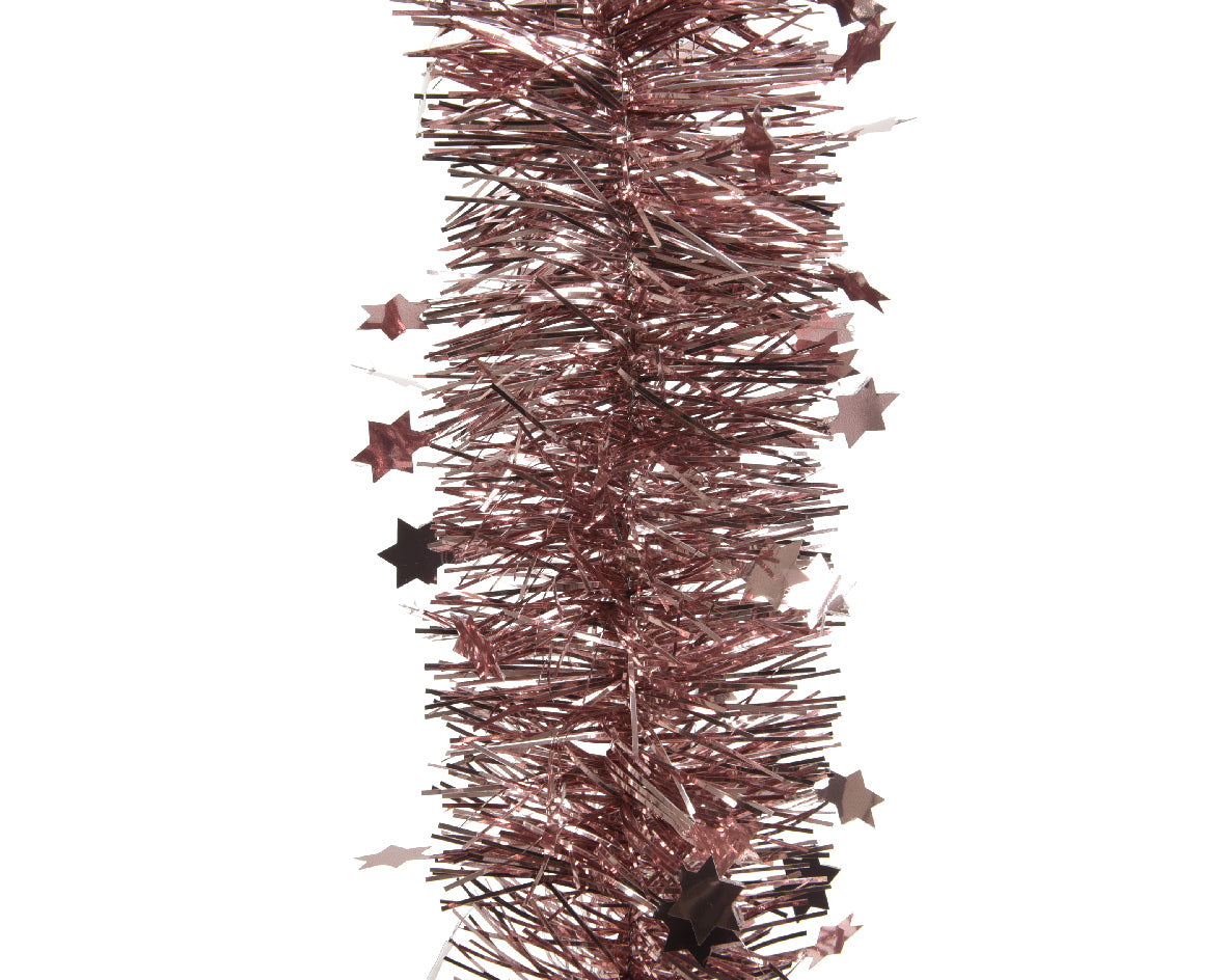 Stelle Filanti Velvet Pink Con Stelle decorative per feste e celebrazioni lunghezza 2,70 m - DeMatteis.it