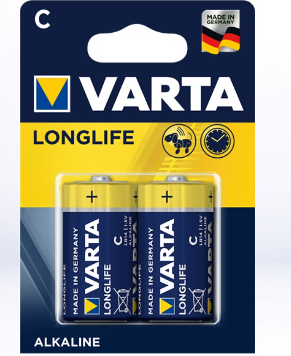 Batteria C (1/2 Torcia) Longlife 2 Pezzi Varta