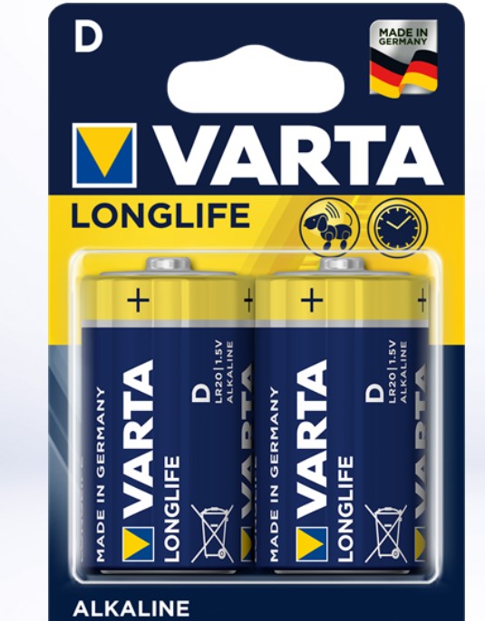 Batteria D Torcia Longlife 2 Pezzi Varta