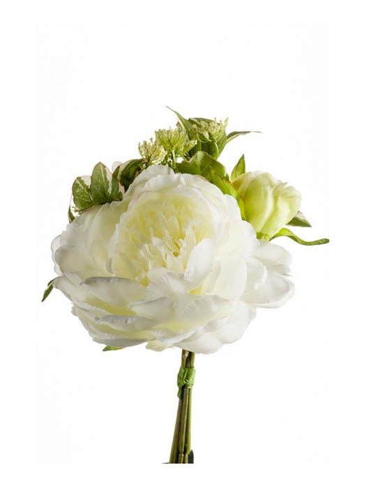 Ramo Peonia 20 Cm Crema