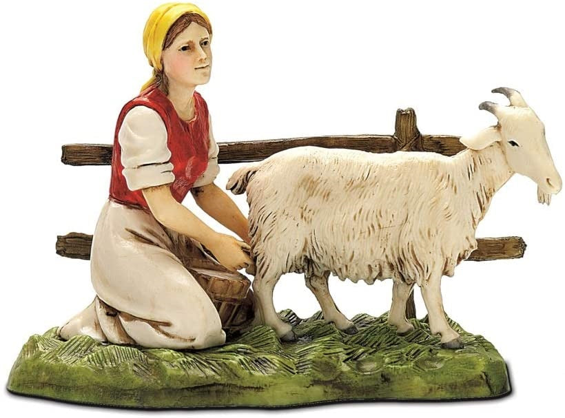 Pastorella Donna Con Capra Cm 10 Stile 700 Landi