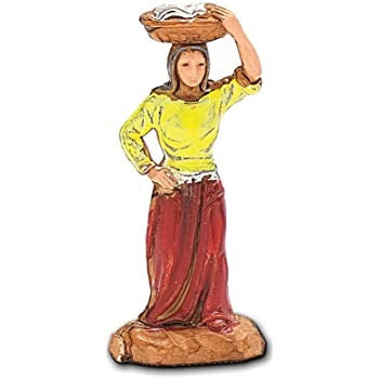 Pastorella Donna Con Cesto In Testa 3,5 Cm Landi