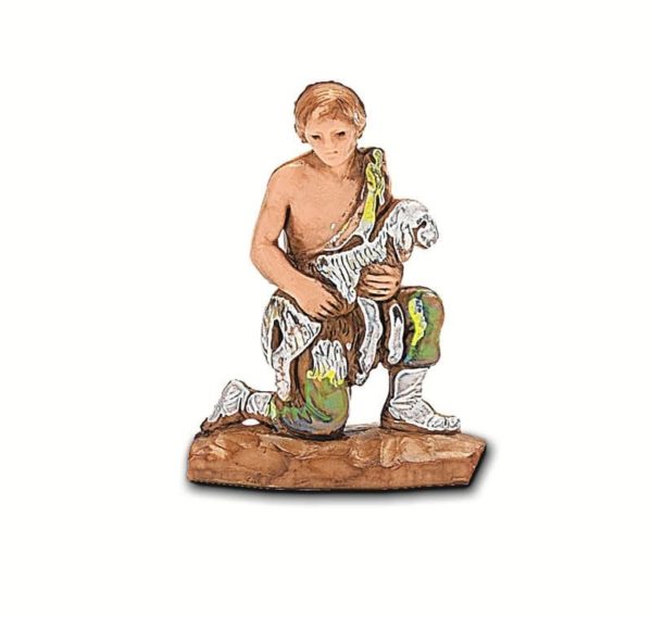 Pastorello Presepe Con Agnello 3,5 Cm Landi