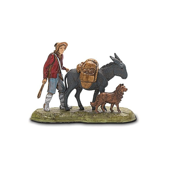 Uomo Con Asino Presepe 6 Cm Landi
